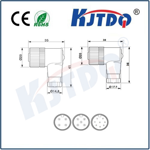 M12連接器 A型-現場接線式(組裝)系列 彎頭