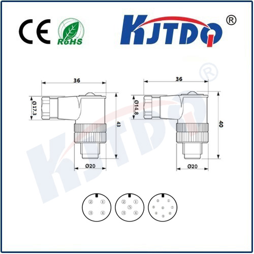 M12連接器 A型-現場接線式(組裝)系列 彎頭